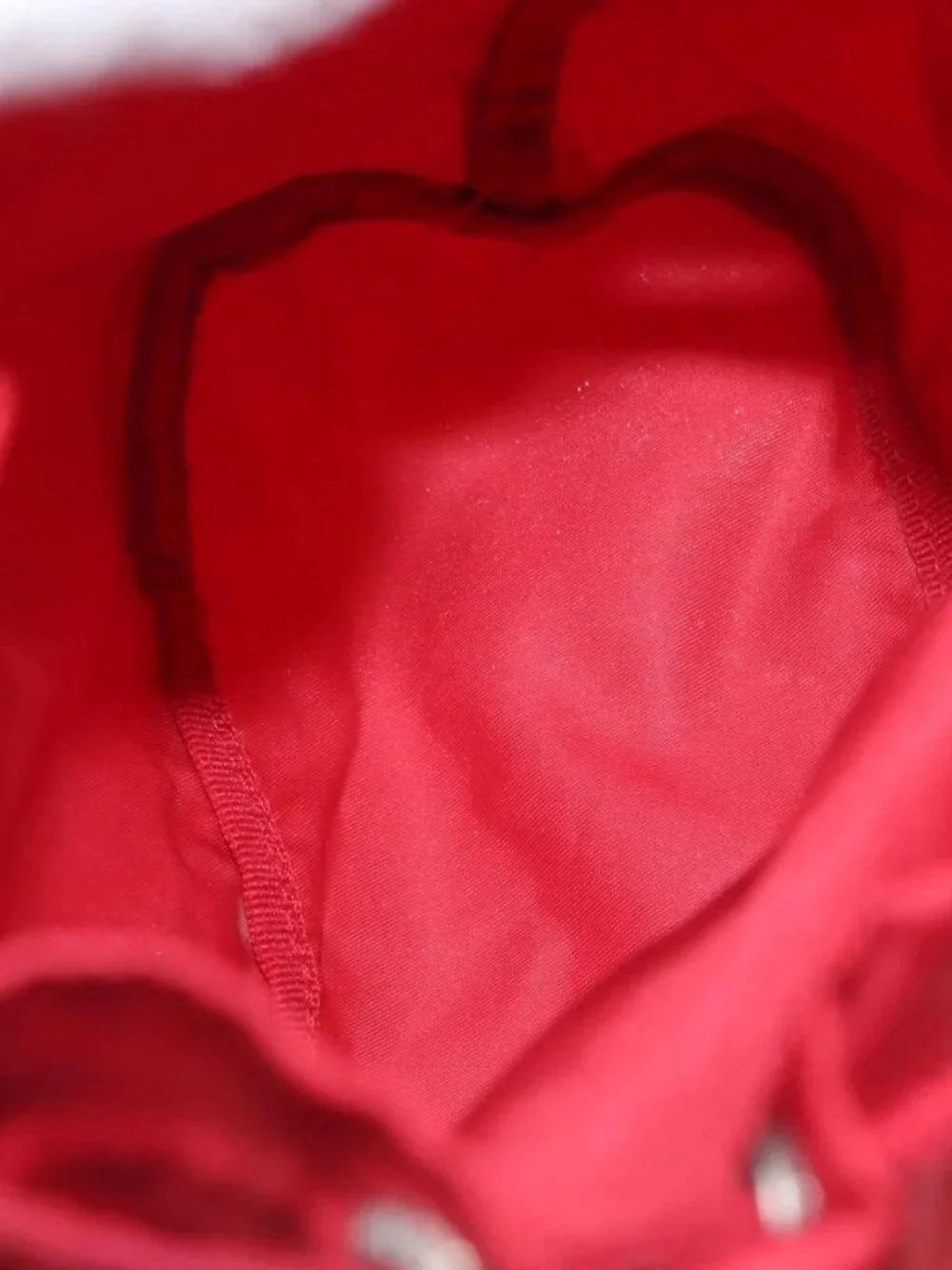 PRADA Drawstring Pouch Nylon Red Auth ka2042